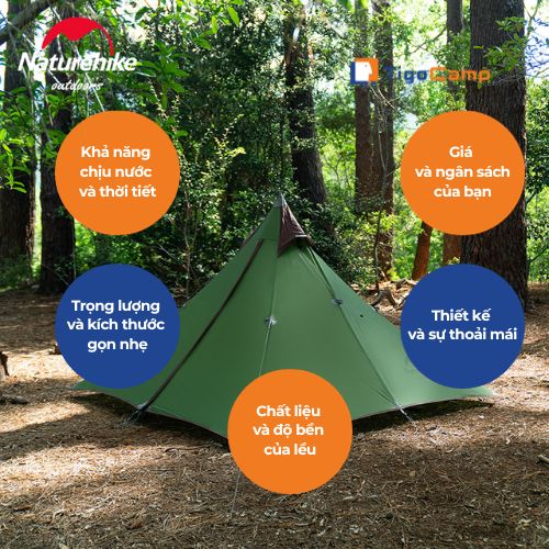 5 tiêu chí lựa chọn lều cắm trại dành cho 1 người tại Tigocamp