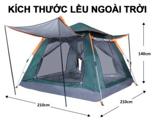 kích thước của lều cắm trại